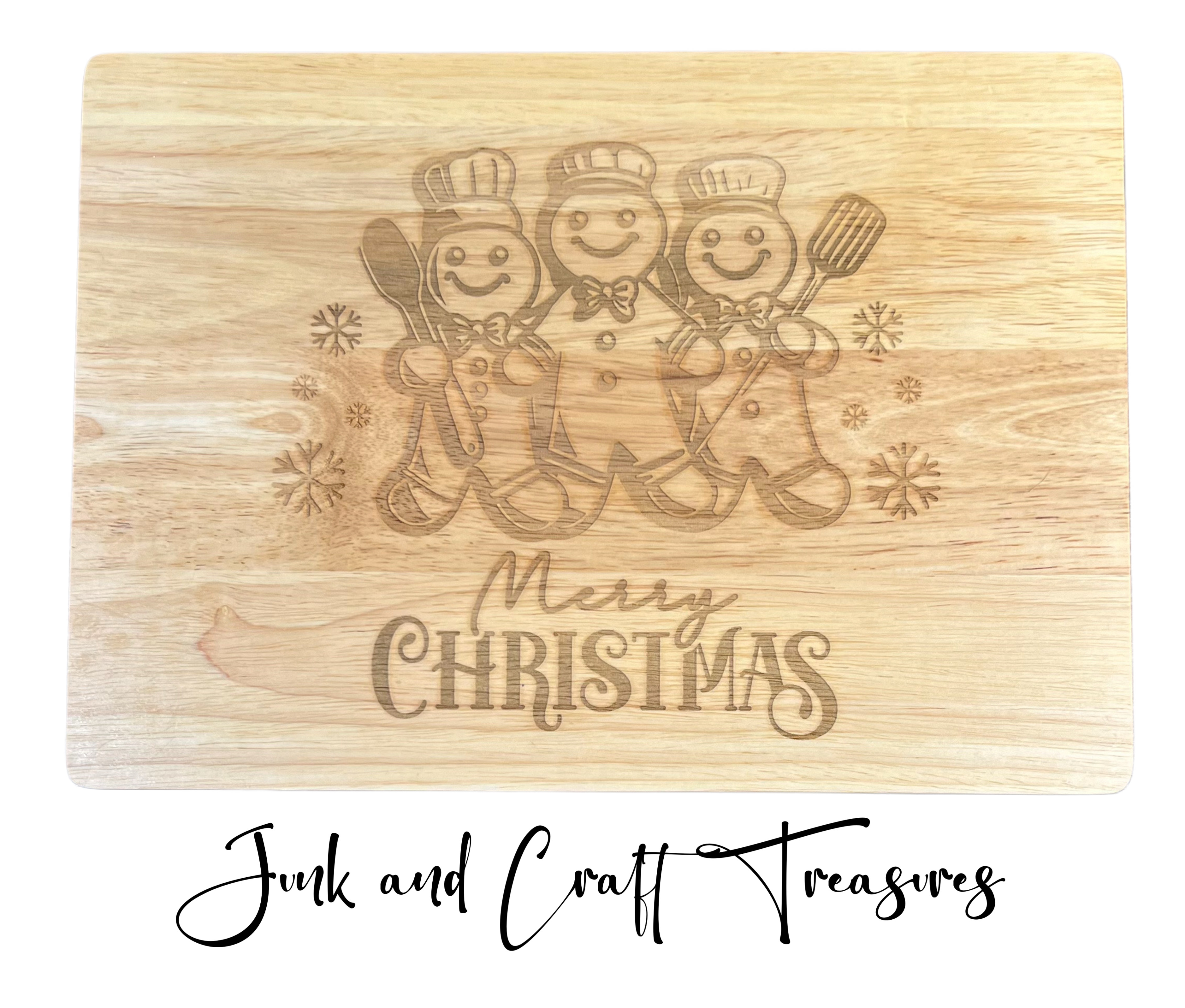 Engraved Decorative Cutting Board Gingerbread Merry Christmas ...