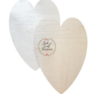 Unfinished Wooden Heart Cutout – Craft Blank TWO