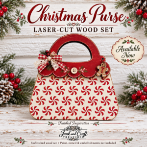 Christmas Purse LASER Wood Blank